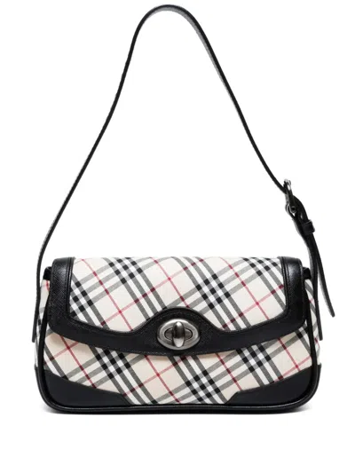 Pre-owned Burberry 1990-2010s Nova Check Shoulder Bag In Neutral
