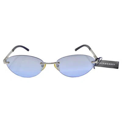 Pre-owned Burberry 1990's Rimless Oval Sunglasses In Purple