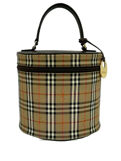 Pre-owned Burberry 1990-2000 Nova Check Handbag In Neutral