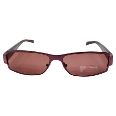 Pre-owned Burberry 1990s  Purple Check Rectangular Frame Tinted Sunglasses