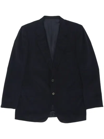 Pre-owned Burberry 1990s Wool Blazer In Blue