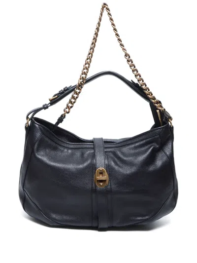 Pre-owned Burberry 2000-2017 Bartow Shoulder Bag In Black