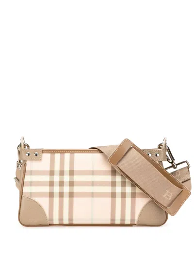 Pre-owned Burberry 2000-2017 Candy Check Canvas Shoulder Bag