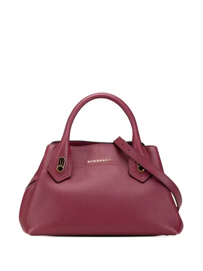 Pre-owned Burberry 2000-2017 Grainy Calfskin Milton Satchel