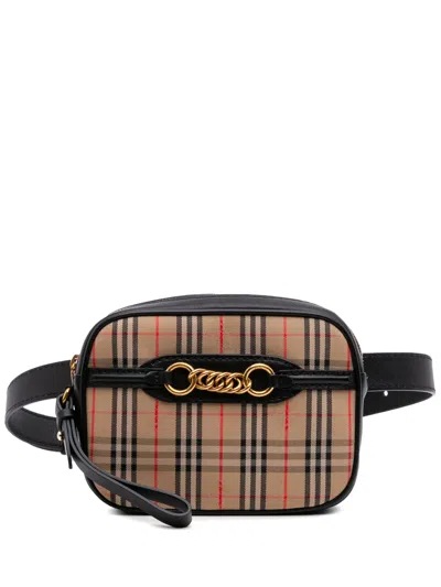 Pre-owned Burberry 2000-2017 Haymarket Check Canvas 1983 Link Belt Bag