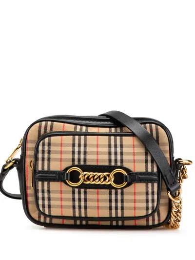 Pre-owned Burberry 2000-2017 Haymarket Check Canvas 1983 Link Crossbody Bag