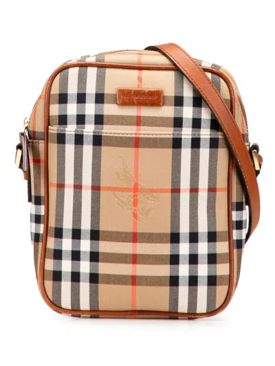 Pre-owned Burberry 2000-2017 Haymarket Check Canvas Crossbody Bag