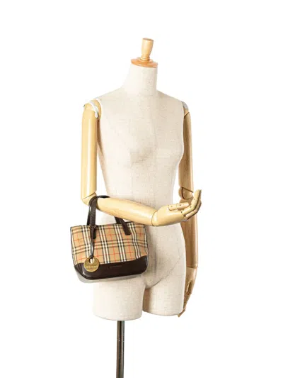 Pre-owned Burberry 2000-2017 Haymarket Check Canvas Handbag