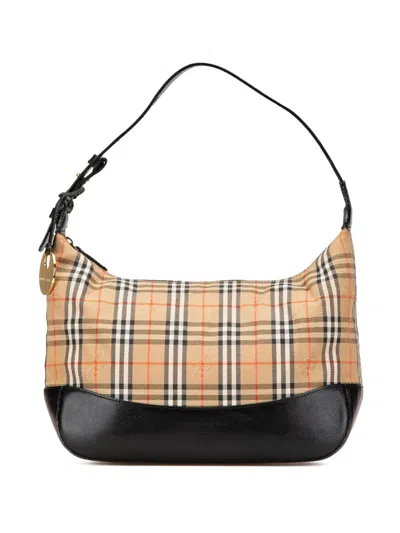 Pre-owned Burberry 2000-2017 Haymarket Check Canvas Shoulder Bag