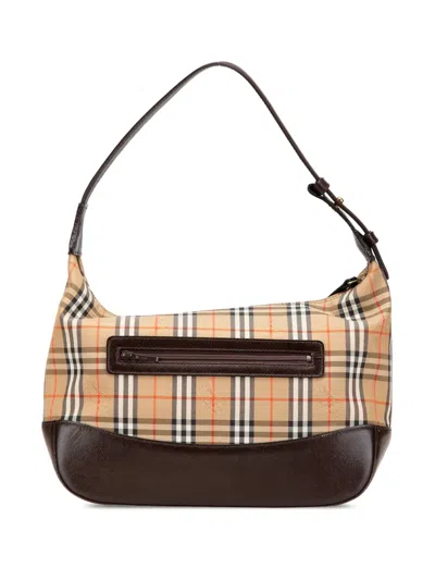 Pre-owned Burberry 2000-2017 Haymarket Check Canvas Shoulder Bag