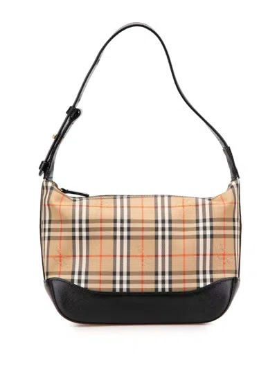 Pre-owned Burberry 2000-2017 Haymarket Check Canvas Shoulder Bag