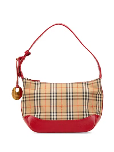 Pre-owned Burberry 2000-2017 Haymarket Check Canvas Shoulder Bag