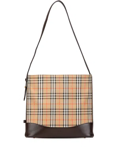 Pre-owned Burberry 2000-2017 Haymarket Check Canvas Shoulder Bag