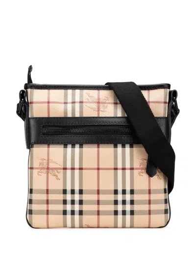 Pre-owned Burberry 2000-2017 Haymarket Check Coated Canvas Crossbody Bag
