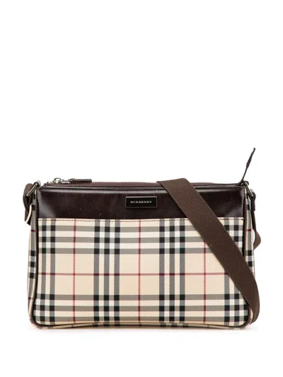Pre-owned Burberry 2000-2017 House Check Canvas Crossbody Bag