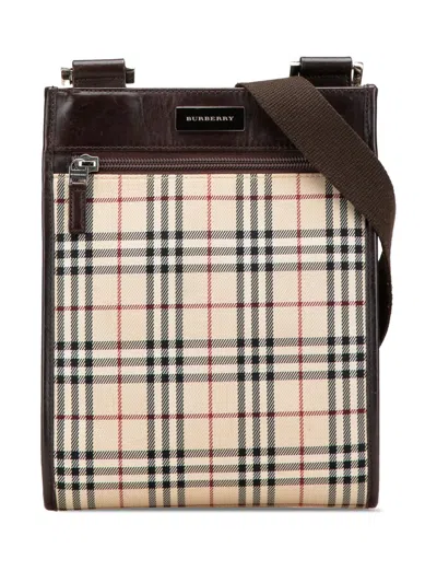 Pre-owned Burberry 2000-2017 House Check Canvas Crossbody Bag