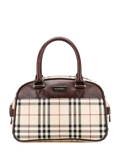 Pre-owned Burberry 2000-2017 House Check Canvas Handbag