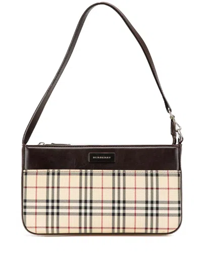 Pre-owned Burberry 2000-2017 House Check Canvas Shoulder Bag