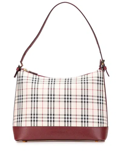 Pre-owned Burberry 2000-2017 House Check Canvas Shoulder Bag