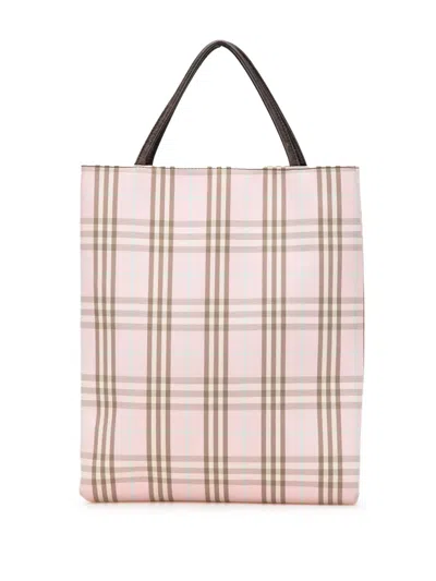 Pre-owned Burberry 2000-2017 House Check Cotton Tote Bag
