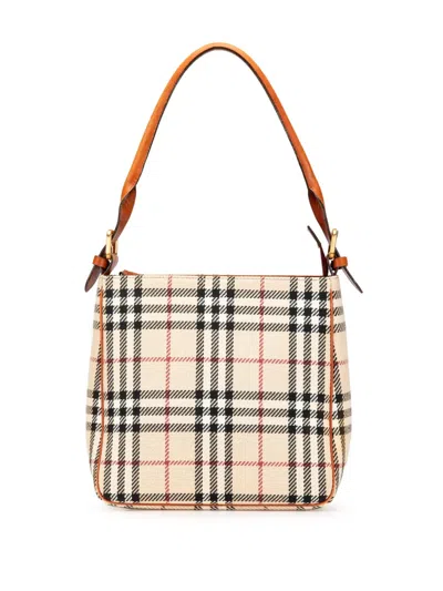Pre-owned Burberry 2000-2017 House Check Tweed Shoulder Bag