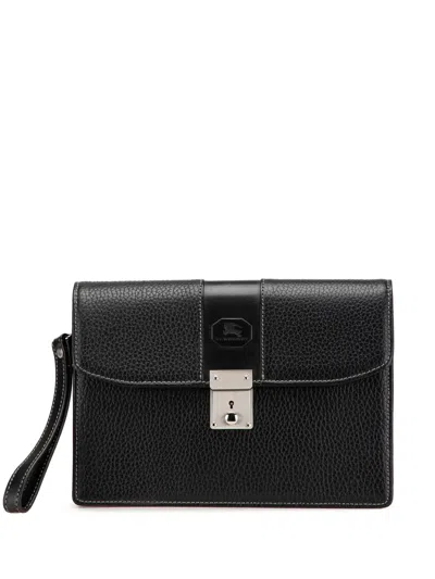 Pre-owned Burberry 2000-2017 Leather Clutch Bag