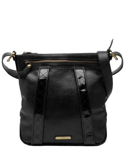 Pre-owned Burberry 2000-2017 Leather Crossbody Bag In Black