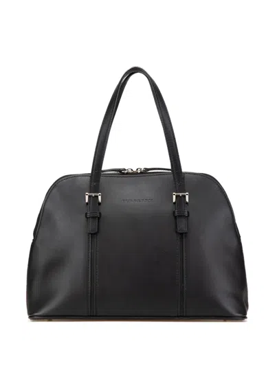 Pre-owned Burberry 2000-2017 Leather Dome Handbag In Black
