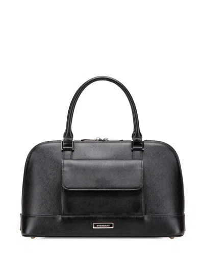 Pre-owned Burberry 2000-2017 Leather Handbag In Black