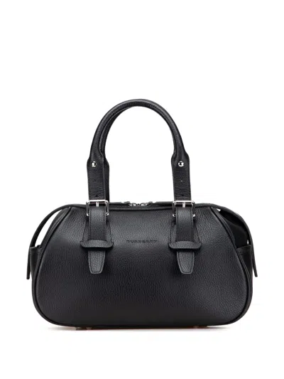 Pre-owned Burberry 2000-2017 Leather Handbag In Black