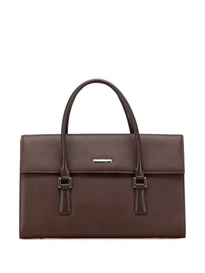 Pre-owned Burberry 2000-2017 Leather Handbag In Brown