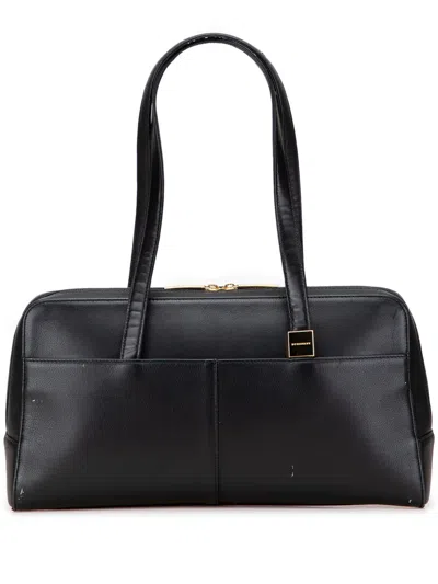 Pre-owned Burberry 2000-2017 Leather Shoulder Bag In Black