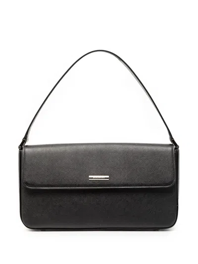 Pre-owned Burberry 2000-2017 Leather Shoulder Bag In Black