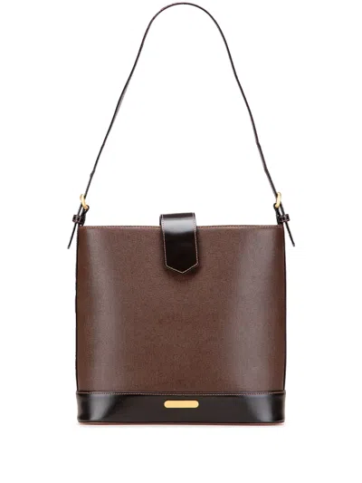 Pre-owned Burberry 2000-2017 Leather Shoulder Bag In Brown