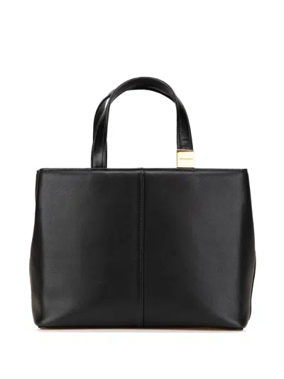Pre-owned Burberry 2000-2017 Leather Tote Bag In Black