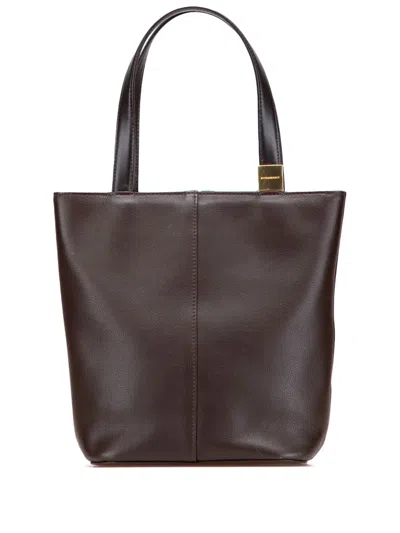Pre-owned Burberry 2000-2017 Leather Tote Bag In Brown