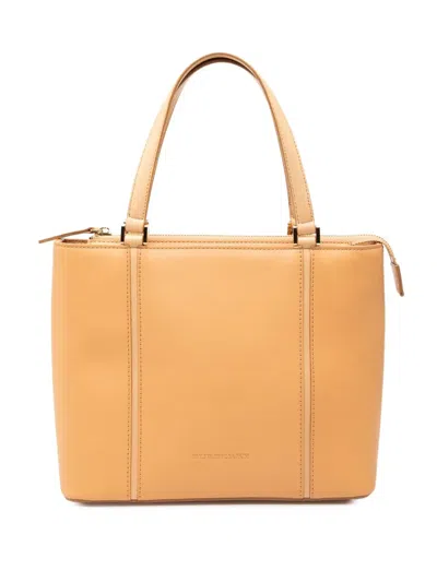 Pre-owned Burberry 2000-2017 Leather Tote Bag In Brown