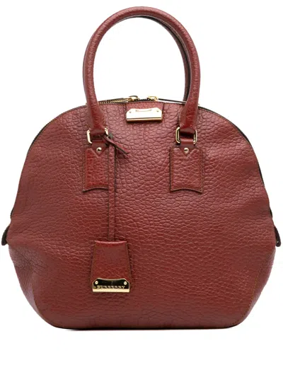 Pre-owned Burberry 2000-2017 Medium Grained Calfskin Heritage Orchard Bowling Bag Satchel