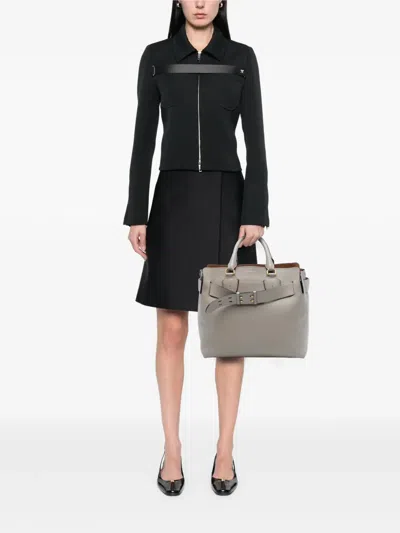 Pre-owned Burberry 2000-2017 Medium Leather Belt Bag Satchel In Brown