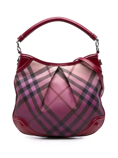 Pre-owned Burberry 2000-2017 Medium Nova Pop Degrade Coated Canvas Craigwell Hobo Satchel
