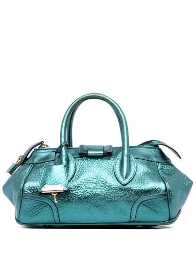 Pre-owned Burberry 2000-2017 Metallic Calfskin Blaze Handbag