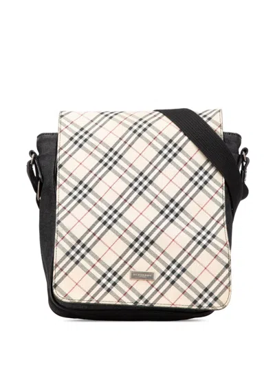 Pre-owned Burberry 2000-2017 Nova Check Canvas And Denim Crossbody Bag