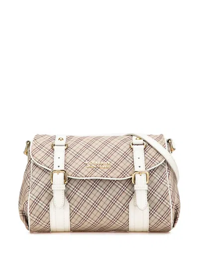 Pre-owned Burberry 2000-2017 Nova Check Canvas Crossbody Bag In 褐色