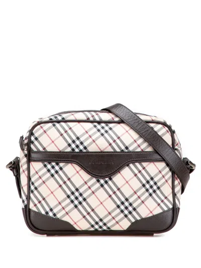 Pre-owned Burberry 2000-2017 Nova Check Canvas Crossbody Bag In Brown