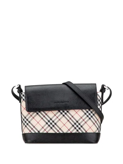 Pre-owned Burberry 2000-2017 Nova Check Canvas Crossbody Bag In Brown