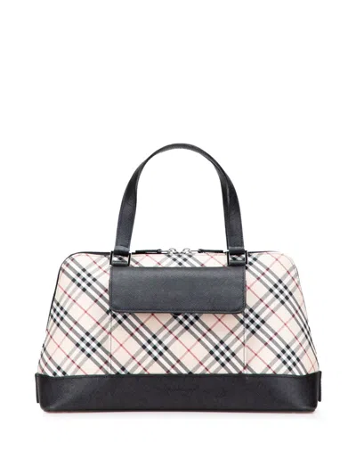 Pre-owned Burberry 2000-2017 Nova Check Canvas Handbag In Brown