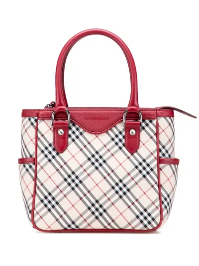 Pre-owned Burberry 2000-2017 Nova Check Canvas Handbag In Brown