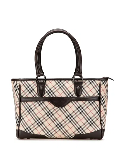 Pre-owned Burberry 2000-2017 Nova Check Canvas Tote Bag