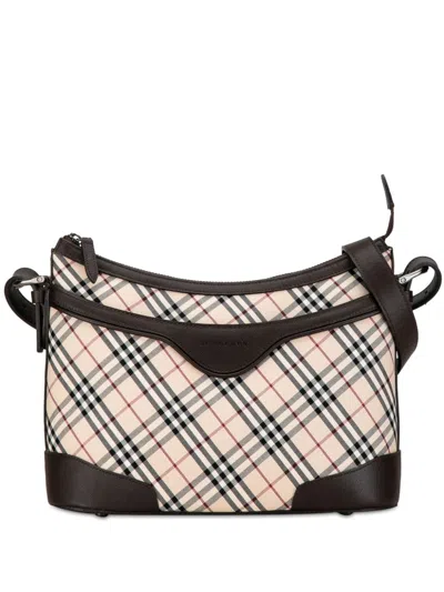 Pre-owned Burberry 2000-2017 Nova Check Shoulder Bag In Brown