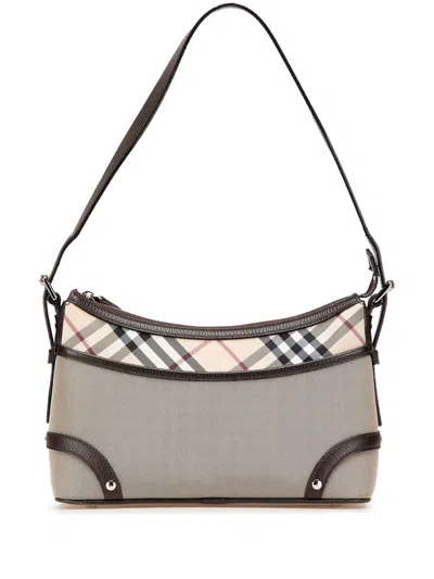 Pre-owned Burberry 2000-2017 Nova Check Trimmed Canvas Shoulder Bag